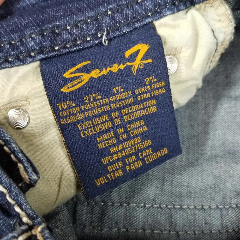 Seven 7 Denim Jean Shorts 6 Dark Wash‎ Blue Like New